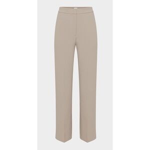 Tailored High-Rise Wide-Leg Pants in Taupe